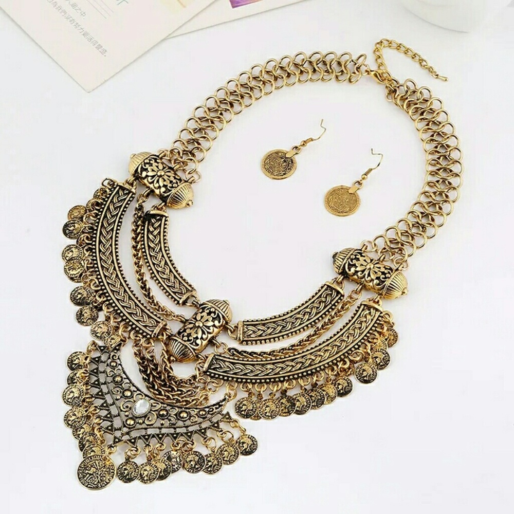 2017 Fashion Tassel vintage jewelry set luxury bib - Picture 2 of 6